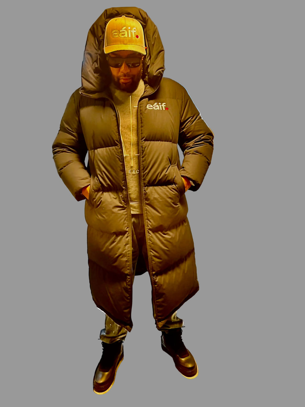 Men’s Full Length Goose Down Coat