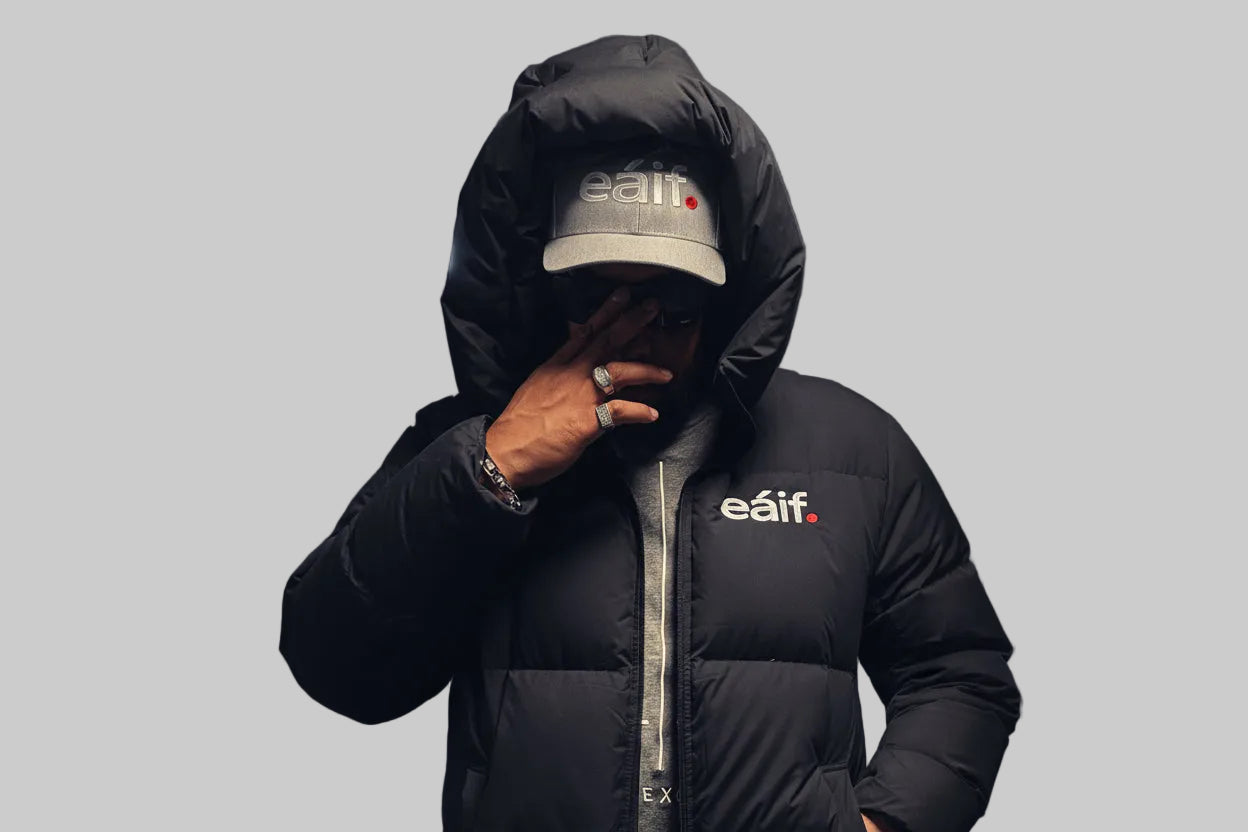 100% goose down full length for a quarter Black rainproof with hood all sizes